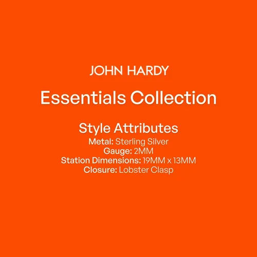 Vista 5 de John Hardy Classic Chain Collection - Pulsera de cruz, mini Rolo de plata de ley 925 de 0.079 in