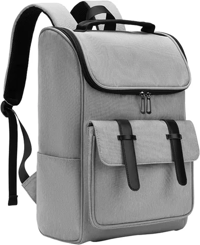 Vista 7 de Mochila vintage para laptop para hombres y mujeres, mochila de viaje de 15.6 pulgadas, mochilas impermeables de negocios y universidades, mochilas