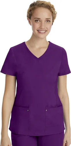 Vista 25 de Healing Hands - Camiseta médica con cuello en V para mujer, suave, elástica Negro
