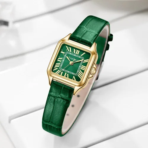 Vista 4 de Classic Relojes cuadrados de mujer con números romanos, de vestir, informal