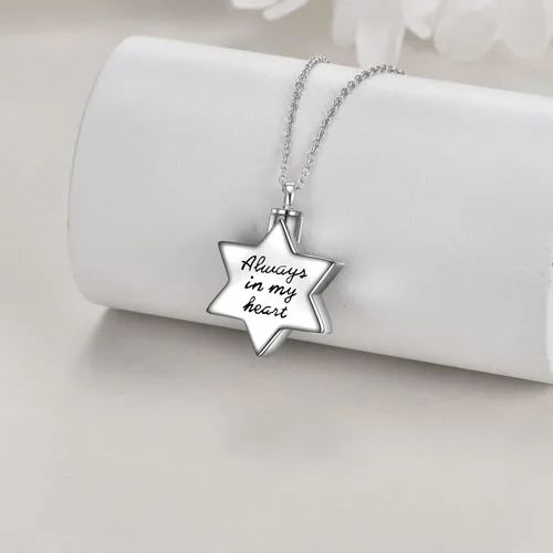 Vista 34 de YFN Collar de estrella de David de plata de ley, concha de abulón, árbol de la vida, joyería judía, regalos para mujeres y hombres