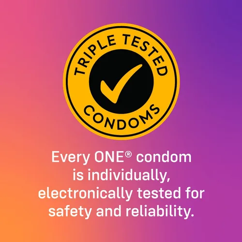 Vista 6 de ONE® Condones Mixed Pleasures™ Paquete variado Preservativos ultrafinos, brillantes, saborizados y texturizados 24