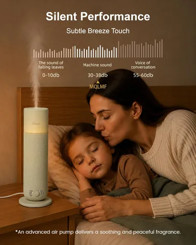 Vista 5 de Hotel Collection - Máquina difusora, diseño envuelto en tela, lámpara de ambiente a la luz de las velas, 1000 pies cuadrados, difusor de aceite