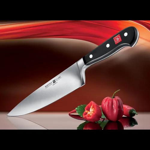 Vista 4 de WÜSTHOF Cuchillo de chef clásico de 8 pulgadas, negro, 8 pulgadas