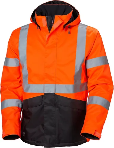 Vista 3 de Helly-Hansen Alta Hi-Vis - Chaqueta de trabajo impermeable - Equipo reflectante ANSI/ISEA Clase 3 - Equipo de lluvia aislado