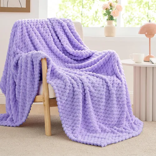 Vista 218 de BEDELITE Manta de forro polar para sofá y cama, manta decorativa de jacquard 3D de almendra, súper suave y acogedora, manta mullida cálida adecuada