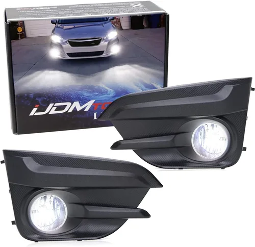 Vista 9 de iJDMTOY Lentes transparentes OEM-Spec H11 Bombilla halógena antiniebla con biseles antiniebla de parachoques, arnés de cableado e interruptor