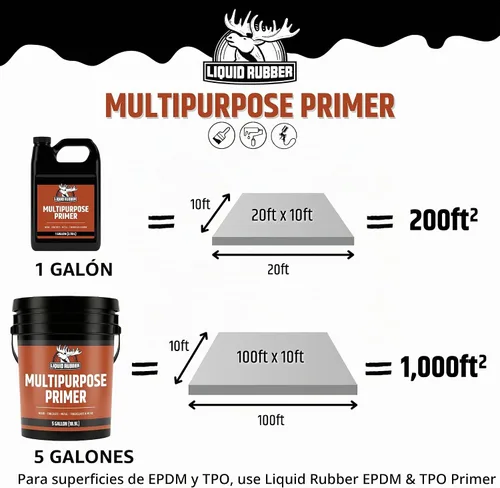 Vista 6 de Liquid Rubber Multipurpose Primer for Concrete, Wood, Metal, 1 Gallon