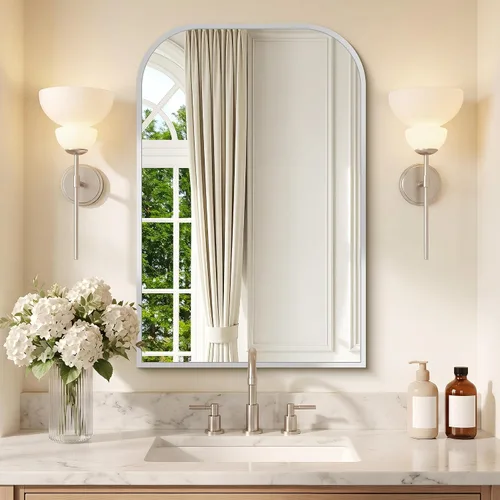 Vista 29 de COFENY Espejo de baño, espejo rectangular negro de 16 x 24 pulgadas para montar en la pared con marco delgado, espejos de tocador de baño para sobre