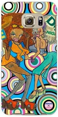 Vista 47 de MSOJ1C-ABWH-151-M827 Cute Dancers, Circle and Yellow Back Design by Artwork/for Xperia J1 Compact D5788/MVNO Smartphone (SIM Free Device)