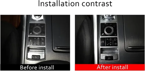 Vista 2 de YIWANG Aleación de aluminio modificado consola central multimedia botón botón embellecedores cubierta pegatinas para Land Rang Range Rover