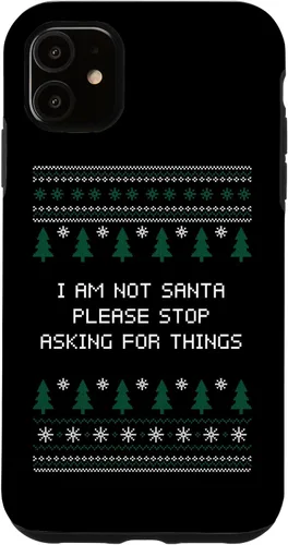 Vista 5 de iPhone 15 I Am Not Santa Stop Asking Things Christmas Parents Xmas Case