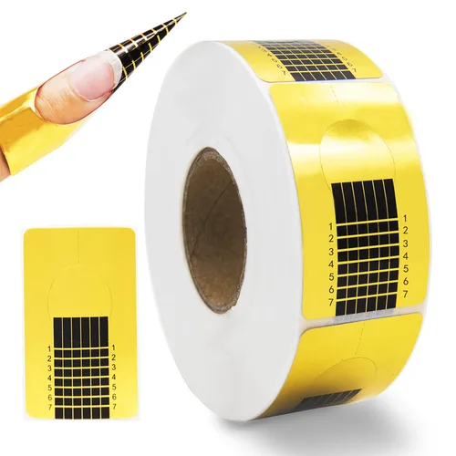 Vista 8 de 200 piezas de formas de uñas para uñas acrílicas, formas de uñas acrílicas rectangulares, guía de formularios de extensión de uñas para poligel