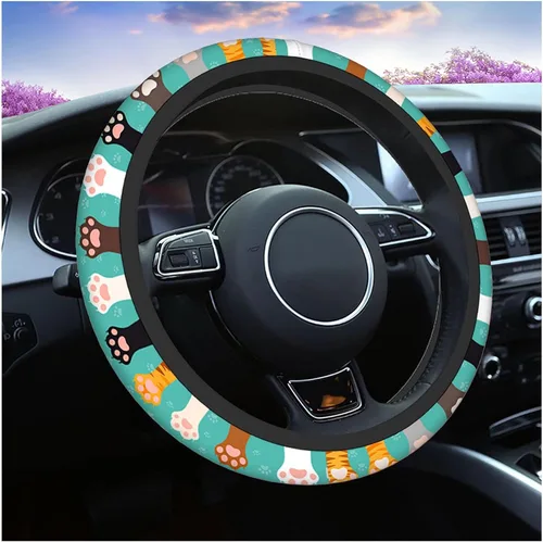 Vista 19 de Swono Funda para volante para hombres y mujeres, zanahorias de Pascua, naturaleza linda, universal, 15 pulgadas, antideslizante, sin olor