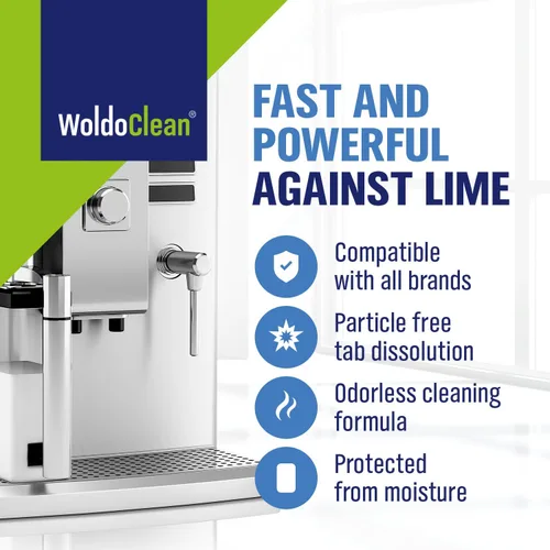 Vista 3 de WoldoClean - Tabletas descalcificadoras para cafeteras (40 x 0.56 oz)