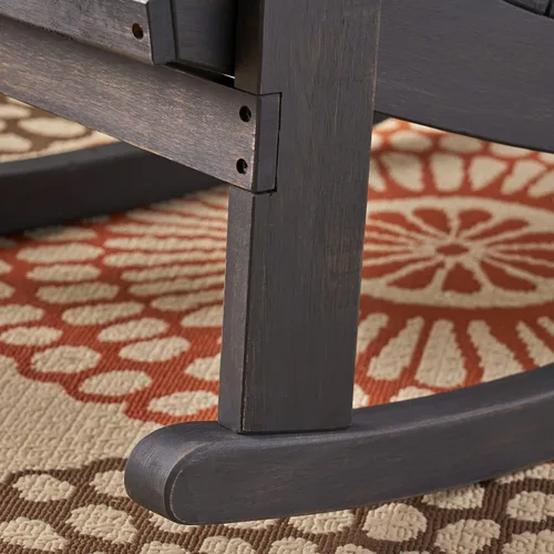 Vista 9 de Christopher Knight Home Cara Adirondack - Silla mecedora de madera de acacia para exteriores, acabado gris oscuro