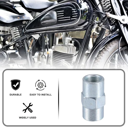 Vista 2 de X AUTOHAUX 10 unids motocicleta freno línea tubo accesorios M10x1mm para 3/16 "líneas de freno hidráulico Unión conector de tubería de freno duradero