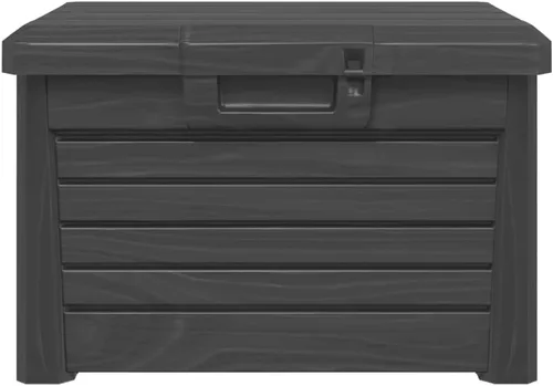 Vista 5 de Large Outdoor Cushion Box Anthracite Polypropylene Medium Storage with Lock for Garden Patio Deck