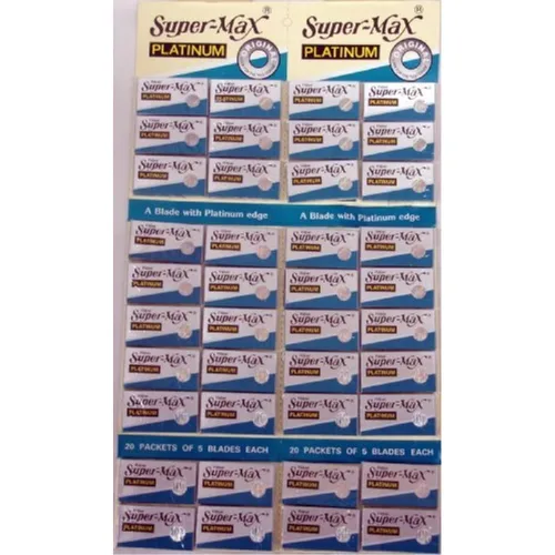 Vista 2 de Cuchillas de platino Super-max Razor 20 Tucks de 5 cuchillas cada una