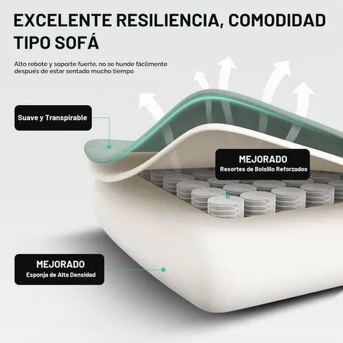 Vista 3 de Douxlife Silla de juegos de tela Tech, silla de computadora de oficina de Verde