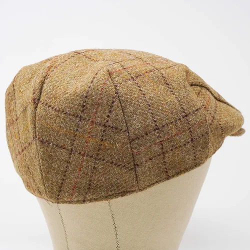 Vista 6 de Borges & Scott Gorra plana Woodsman - Totalmente impermeable - Yorkshire Tweed - Exterior 100% lana Autumn Leaf