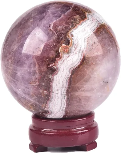 Vista 30 de JIC Gem Piedra Natural de Jaspe Africano Cristal de Curación Esfera Adivinación Bola de Piedra Preciosa, Feng Shui Reiki Aura Decoración