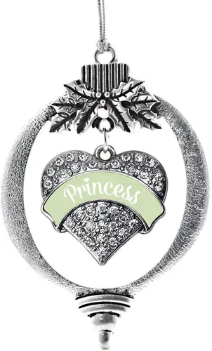 Vista 255 de Inspired Silver - Adorno con dije de hermana gemela - Adornos navideños de plata con circonitas cúbicas