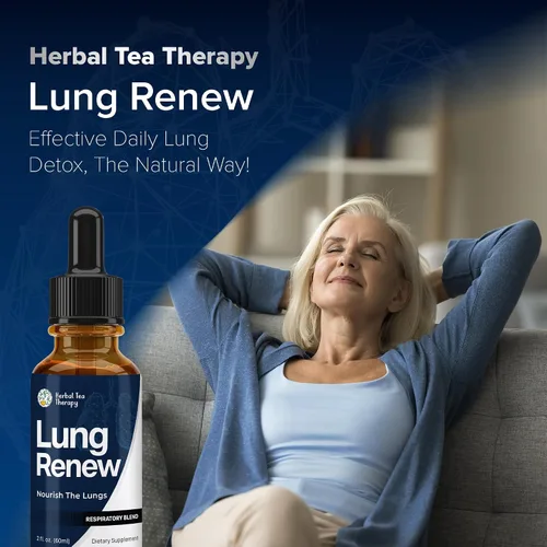 Vista 3 de Herbal Tea Therapy Gotas de gordolobo pulmonar para pulmones: extracto de menta, tomillo y gordolobo para desintoxicación de pulmones y comodidad