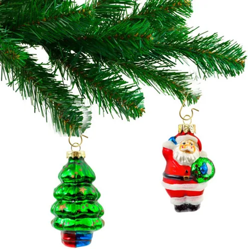 Vista 4 de TIHOOD 300 ganchos para adornos, colgadores de adornos de Navidad (dorado)