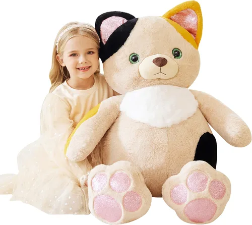 Vista 10 de EARTHSOUND Juguete de peluche con diseño de conejo gigante, conejo de 23 pulgadas de tamaño grande, juguetes suaves de tamaño jumbo, lindo y enorme