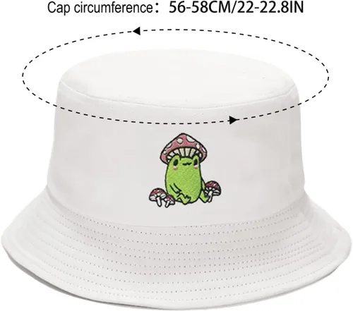 Vista 5 de XYIYI Lindo sombrero de rana divertido sombrero de pescador para mujeres, adolescentes y niñas