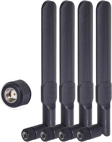 Vista 8 de Bingfu Antena de doble banda WiFi 2.4GHz 5GHz 5.8GHz 8dBi MIMO RP-SMA Macho Antena (paquete de 2) para enrutador WiFi, tarjeta de red inalámbrica