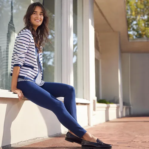 Vista 4 de Lands' End Leggings de Punto de Tiro Medio Starfish para Mujer