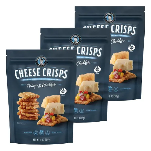 Vista 10 de John Wm. Macy - Galletas Crujientes de Queso Asiago y Cheddar - Hechas a Mano, Sin OGM, y Nada Artificial - Hechas con Queso Real - Cajas de 4.5 oz.
