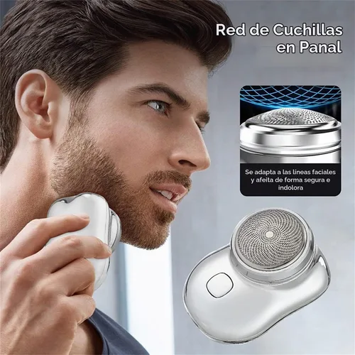 Vista 5 de Mini afeitadora USB 2023 – Nueva versión: afeitadora eléctrica portátil de bolsillo, recargable, impermeable, maquinilla de afeitar eléctrica mágica