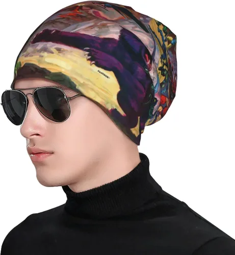 Vista 5 de Pobecan He-Man and The Masters Anime of The Universe - Gorro de punto de anime para hombres, mujeres, adolescentes, color negro, Negro