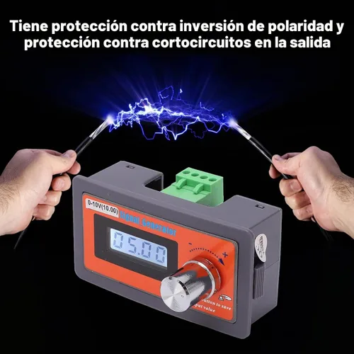 Vista 5 de Generador de señal de voltaje ABS DC 0-10V, simulador de señal de voltaje ajustable de alta precisión, simulador de voltaje de múltiples