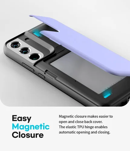 Vista 3 de GOOSPERY Funda tipo cartera magnética para Galaxy S22 Plus, con tarjetero, cierre automático por iman, cubierta protectora de doble capa, resistente