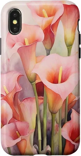 Vista 5 de Carcasa para iPhone 17 con diseño de flores de lirios de cala