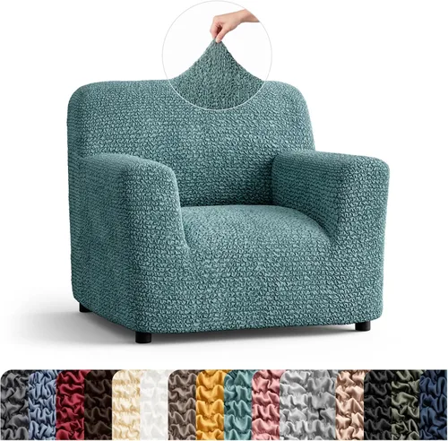 Vista 57 de PAULATO BY GA.I.CO. Funda para Silla - Funda para Sillón - Funda para Sillón - Funda de Tela Suave - Protector de Muebles Elegante de Ajuste Ceniza