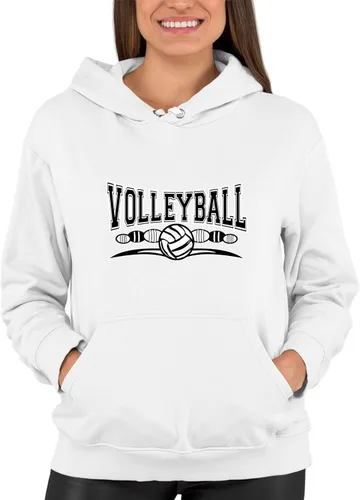 Vista 22 de Go All Out Sudadera con capucha para hombre y mujer con diseño fresco de voleibol