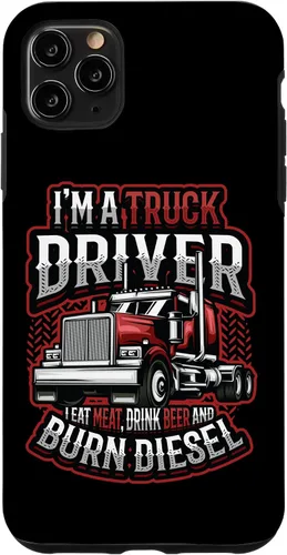 Vista 13 de Truck Driver Eat Meat Drink Beer and Burn Diesel Semi Truck Case for iPhone 17