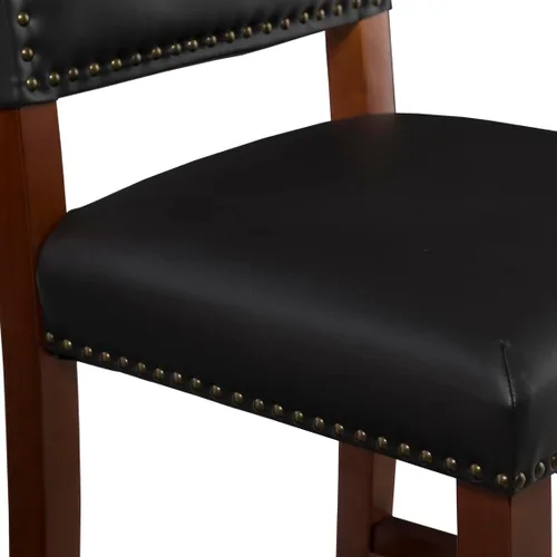 Vista 5 de Linon Brook Taburete de mostrador, 19 pulgadas de ancho x 22 pulgadas de profundidad x 39.5 pulgadas de alto, negro