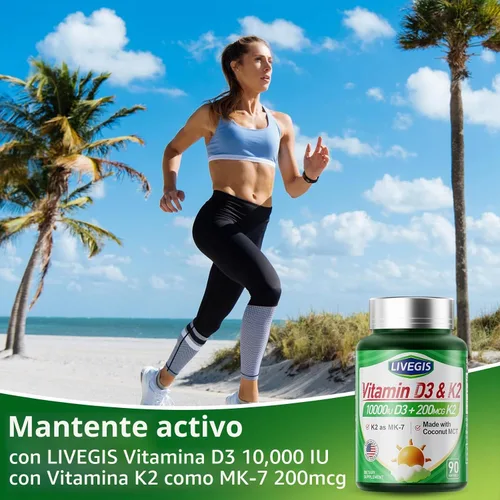 Vista 8 de Suplementos de vitamina D3 K2 con certificación NSF para huesos