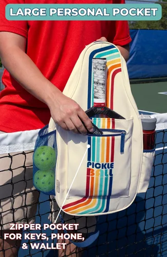 Vista 5 de STEEL MILL AND CO. Bolsas de pickleball para mujeres y hombres, bolsa de pickleball unisex con capacidad para 4 paletas de pickleball, bolsa