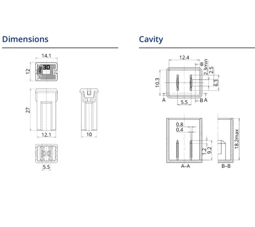 Vista 7 de EDS Paquete múltiple de fusibles J Case – 20A, 25A, 30A, 40A, 50A, 60A, 12 fusibles de repuesto para automóviles, camiones, camionetas, vehículos