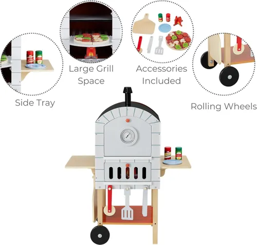 Vista 8 de Teamson Kids - Horno de pizza para exteriores My Little Helper
