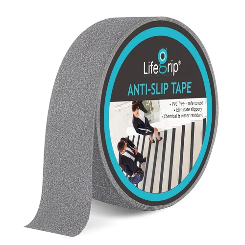 Vista 20 de Lifegrip - Cinta de tracción antideslizante, cinta de fricción de 1 pulgada x 15 pies, el mejor agarre, adhesivo abrasivo para escaleras, peldaños