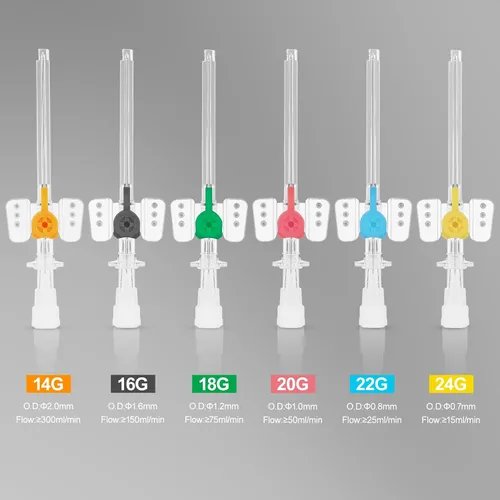 Vista 2 de Catéter IV con alas y puerto de inyección Catéteres IV Cánula IV estéril con aguja BD Instaflash para animales (14G, 5pcs)