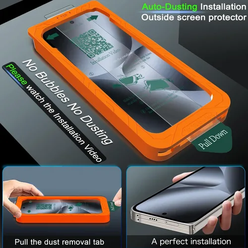 Vista 4 de IMBZBK [Eliminación automática de polvo] Paquete de 3 protectores de pantalla para Google Pixel 10 Pro Fold, 3 películas flexibles interiores + 3